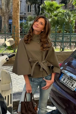 14+ belted trench cape