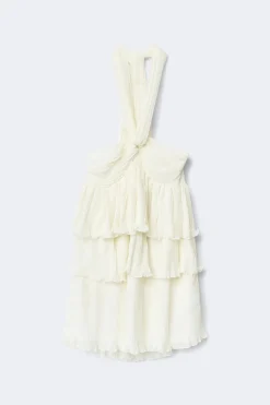 14+ halterneck frill dress