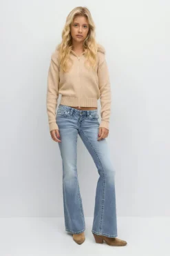 14+ hip hug flare jeans