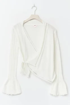 14+ knitted frill cardigan