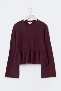 14+ knitted peplum sweater