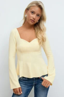 14+ long sleeve peplum top