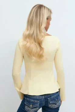 14+ long sleeve peplum top