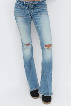 14+ pleated tie jeans