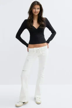 14+ pleated tie jeans tall