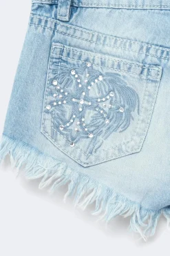 14+ slay low denim shorts