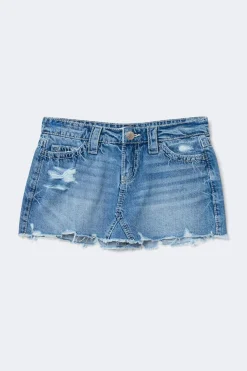 14+ slay low denim skirt