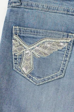 14+ sparkle low flare jeans