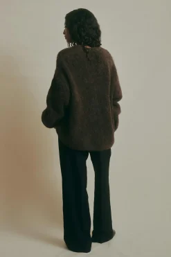 Alpaca blend knitted cardigan