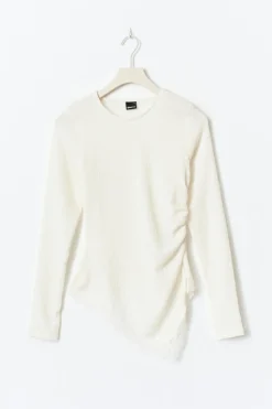 Asymmetric lace detail top