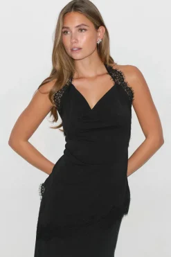 Asymmetric lace top