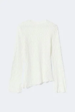 Asymmetric lace top