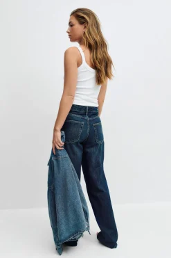 Baggy snap jeans