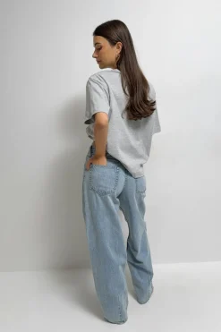 Baggy-crush jeans
