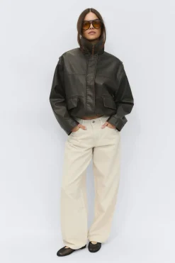 Baggy-crush jeans