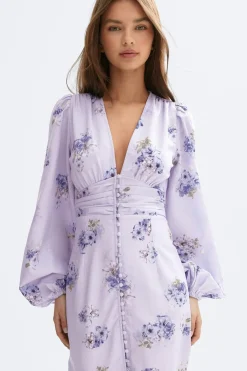 Balloon sleeve dress
