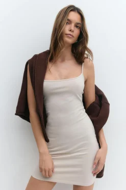 Basic mini slip dress