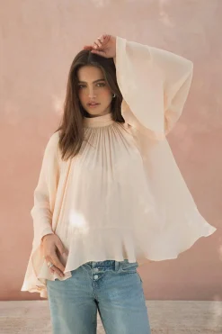 Boho frill blouse