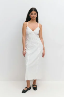 Broderie anglaise midi dress
