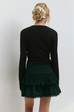 Broderie anglaise mini skirt