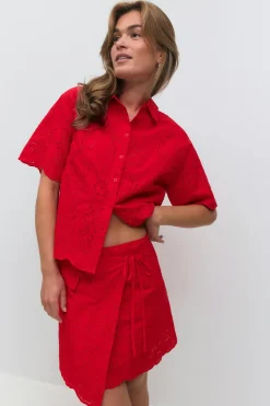Broderie anglaise mini skirt