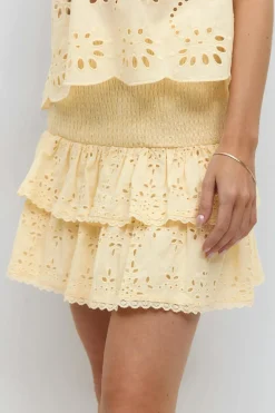 Broderie anglaise mini skirt