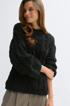 Chunky knitted cable sweater