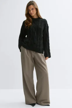 Chunky knitted cable sweater