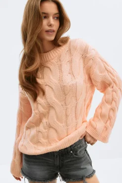 Chunky knitted cable sweater