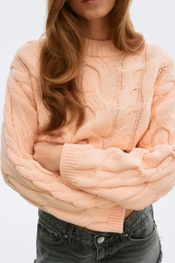 Chunky knitted cable sweater