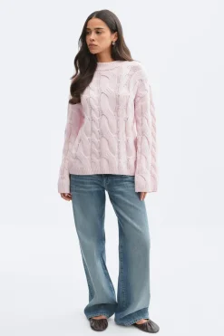 Chunky knitted cable sweater
