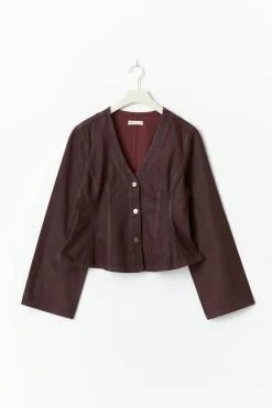 Coated denim jacket