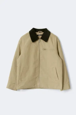 Corduroy collar jacket