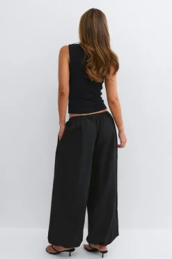 Cotton balloon trousers