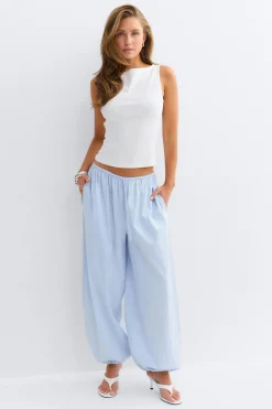 Cotton balloon trousers