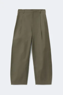 Cotton barrel trousers