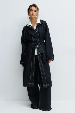 Denim car coat