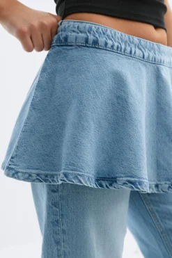 Denim mini skirt
