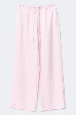 Drawstring satin trousers