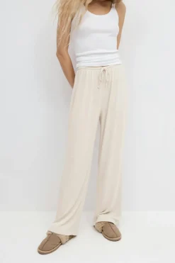 Drawstring wide trousers
