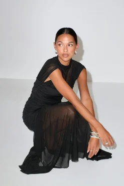 Dropped waist maxi dress