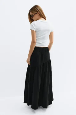 Dropped waist skirt
