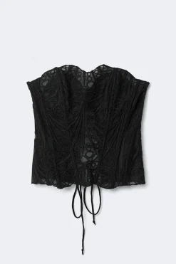 Embroidered corset top