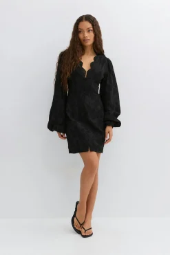 Embroidered mini dress