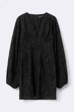 Embroidered mini dress
