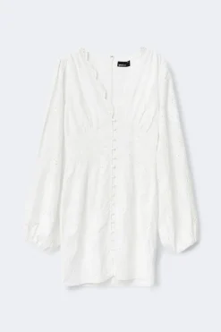 Embroidered mini dress