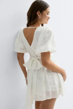 Embroidered mini dress