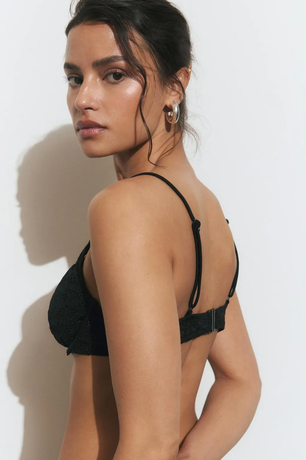 Embroidery bikini wire bra