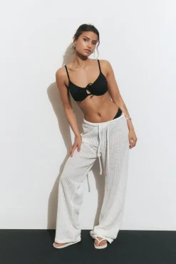 Embroidery bikini wire bra