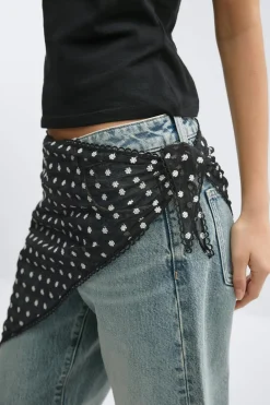 Embroidery hip scarf